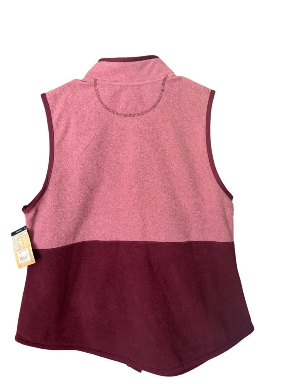 Blue Mountain Women's Polar Fleece Burgundy Pink Vest - Picture 3 of 6